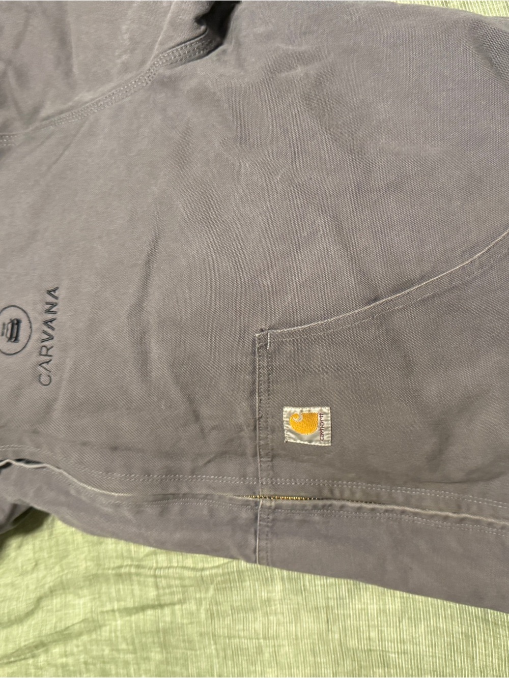 Carhartt Work Jacket with Pocket Logo - Slate Gray